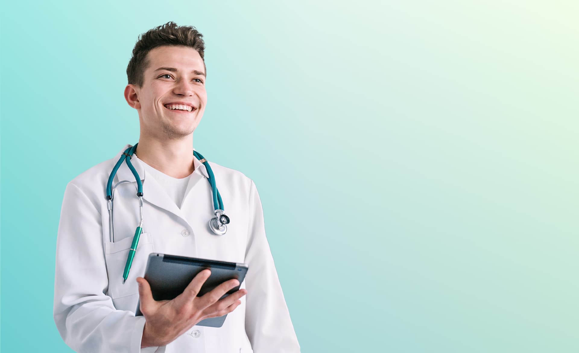 Profissional de saúde sorrindo