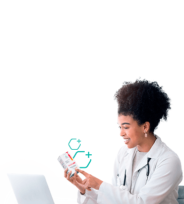 Profissional de saúde com produto Nutripontos